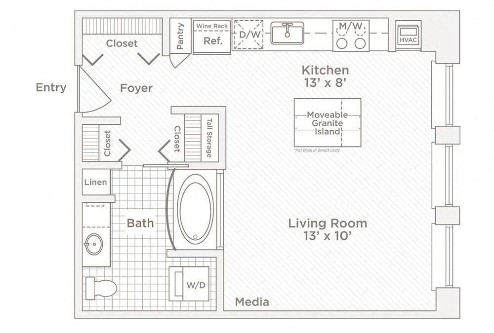 0 bedroom apartment for rent