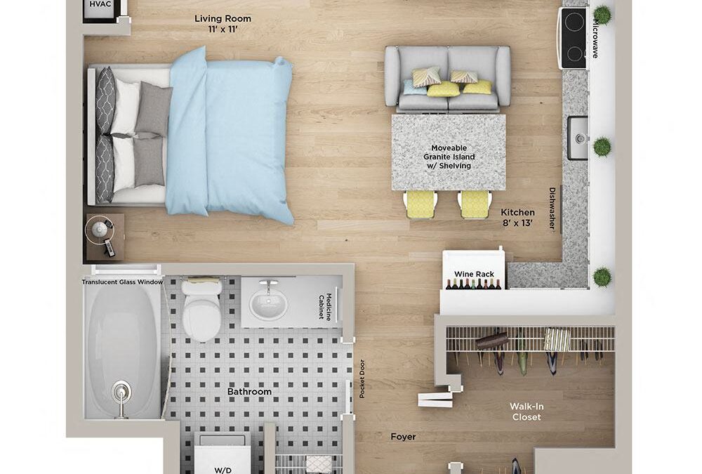 0 bedroom apartment for rent